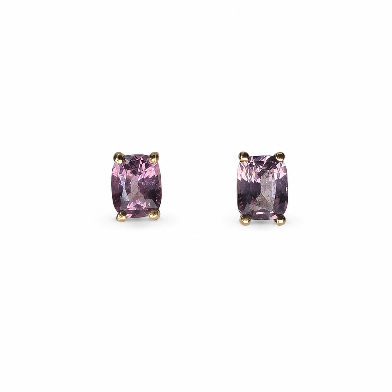 Natural Mahenge Jedi Spinel Stud Earrings | Carbon & Gold