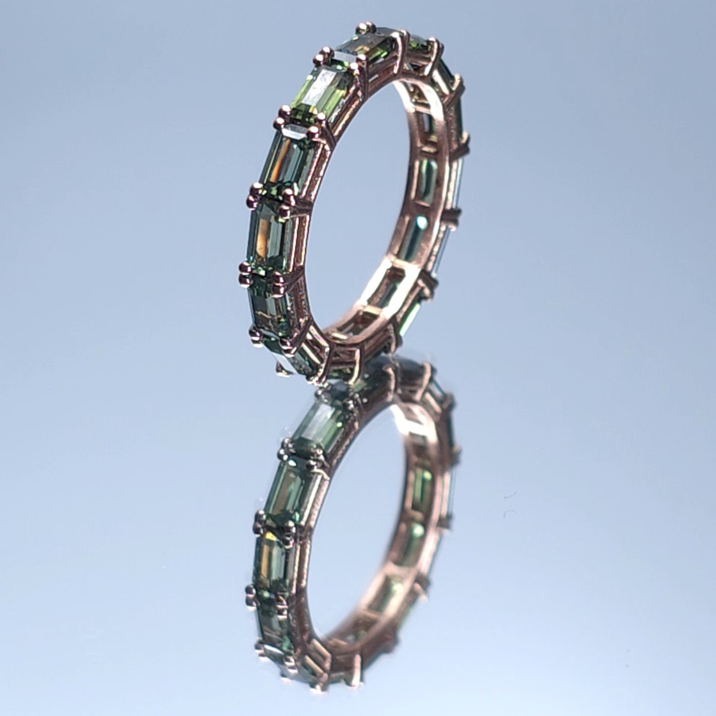 14k Rose Gold Sapphire Eternity Band