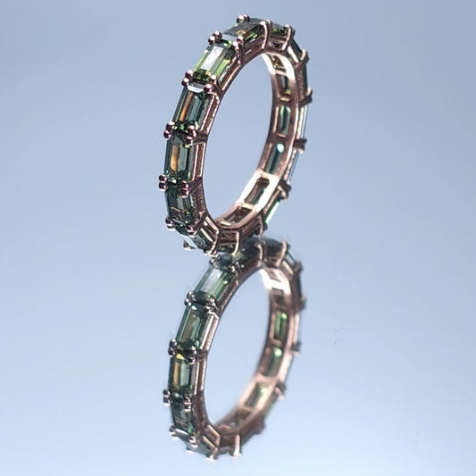 14k Rose Gold Sapphire Eternity Band