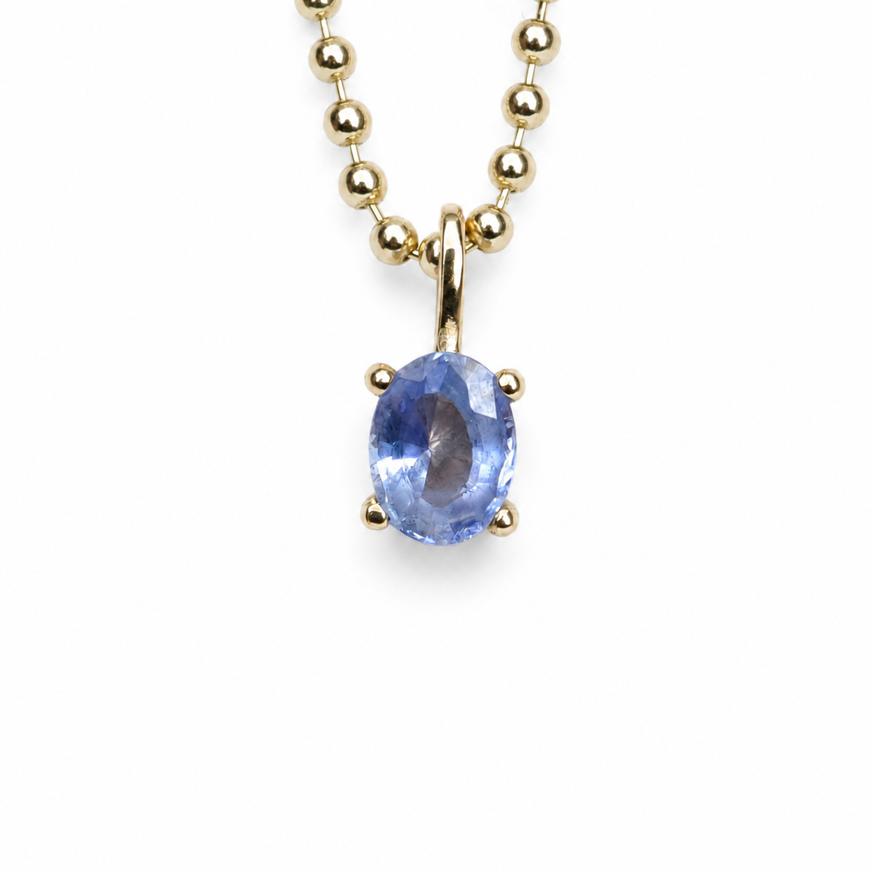 Cornflower Blue Sapphire Pendant | Carbon & Gold