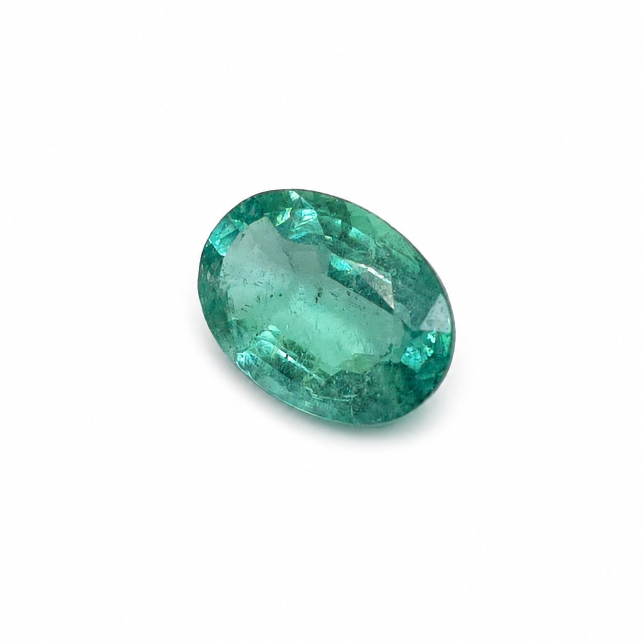 1.32ct Oval Zambian Emerald Gemstone | Carbon & Gold