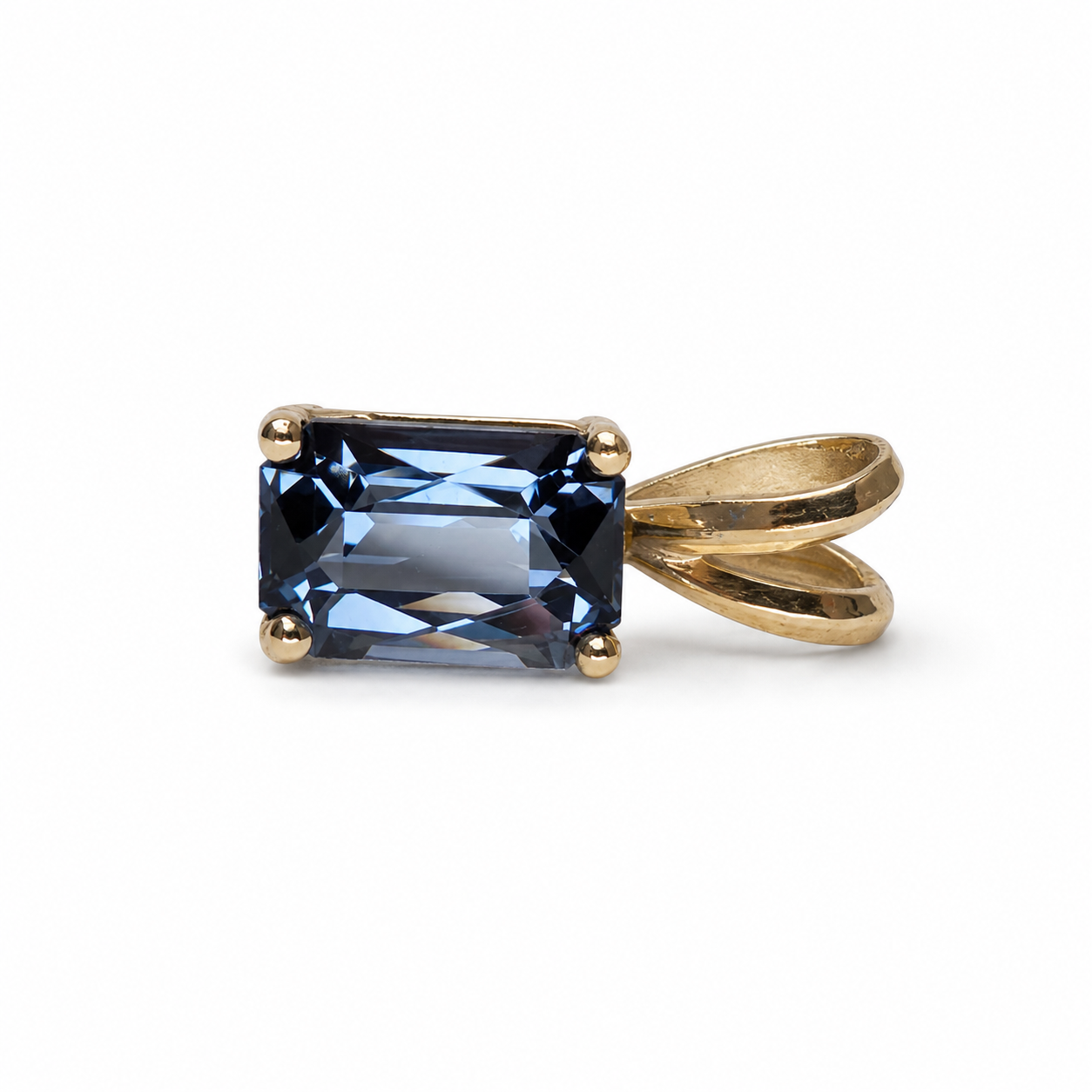 1.54ct Certified Natural Blue Spinel 14k Pendant