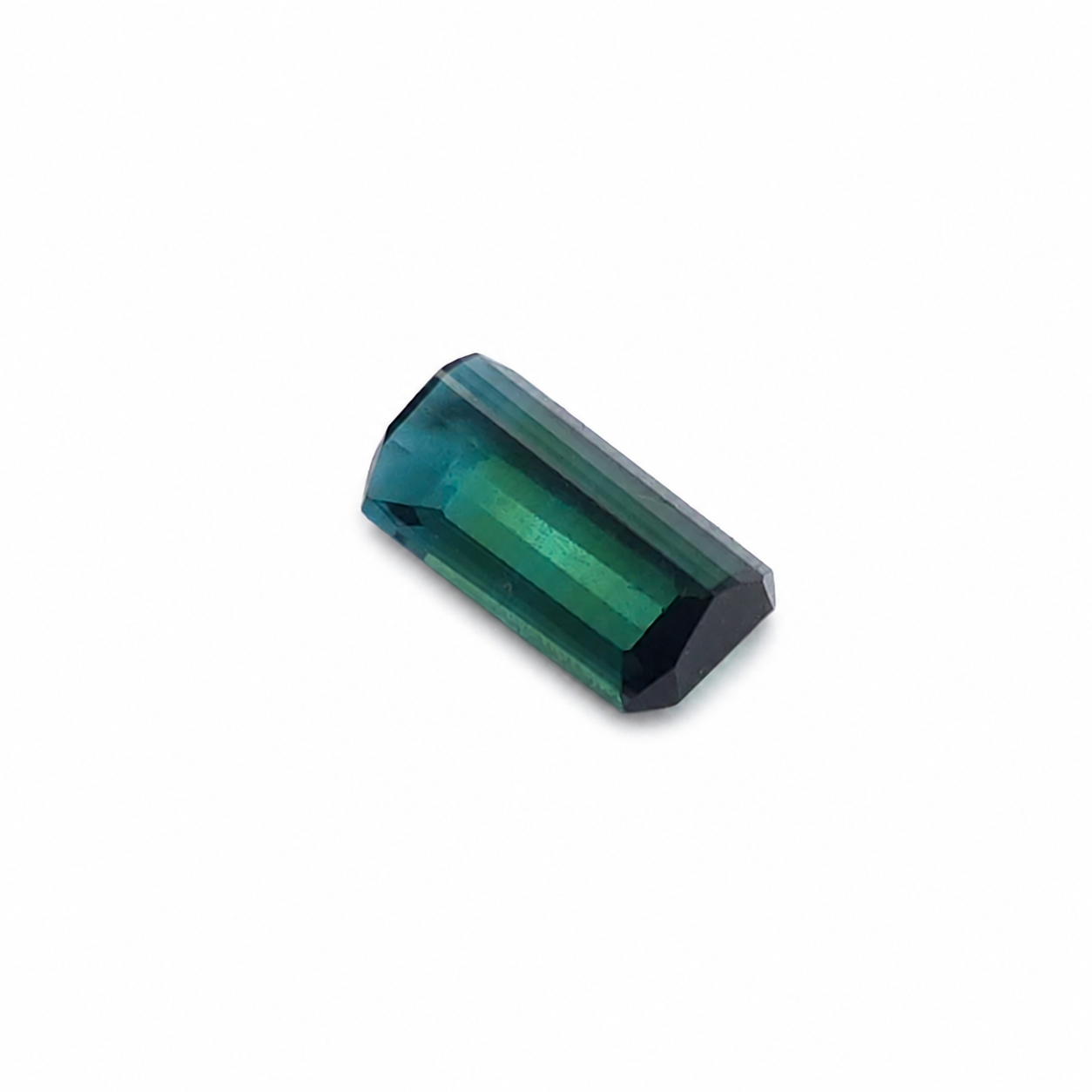 0.86ct Green-Blue Tourmaline Gemstone | Carbon & Gold