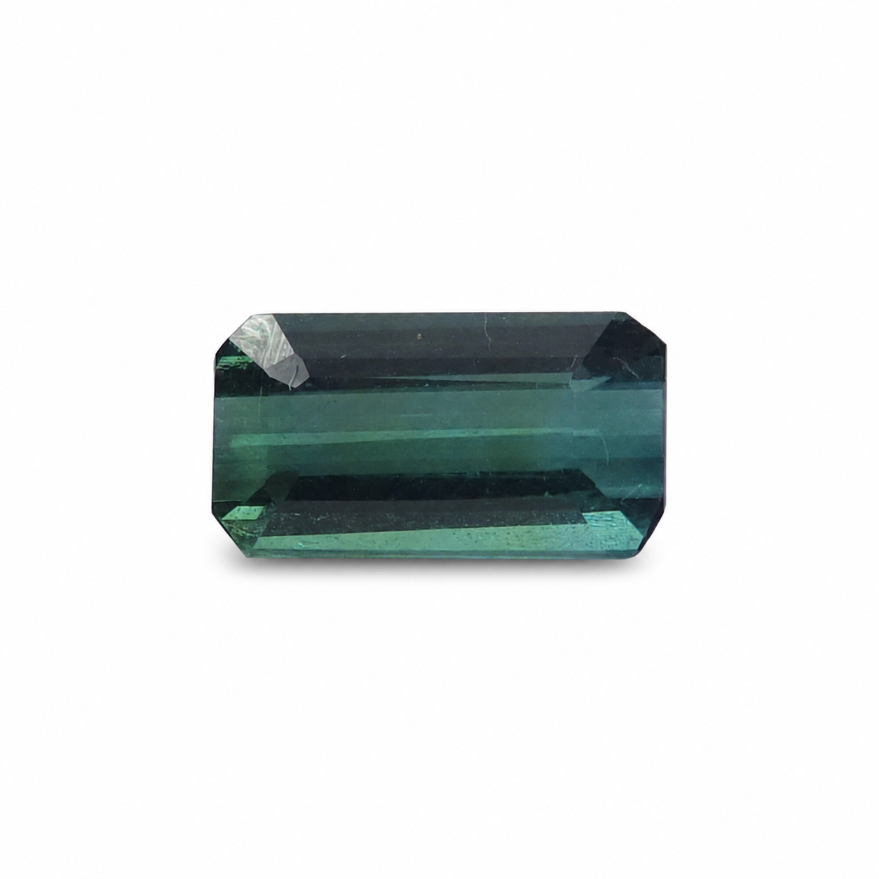 0.86ct Green-Blue Tourmaline Gemstone | Carbon & Gold