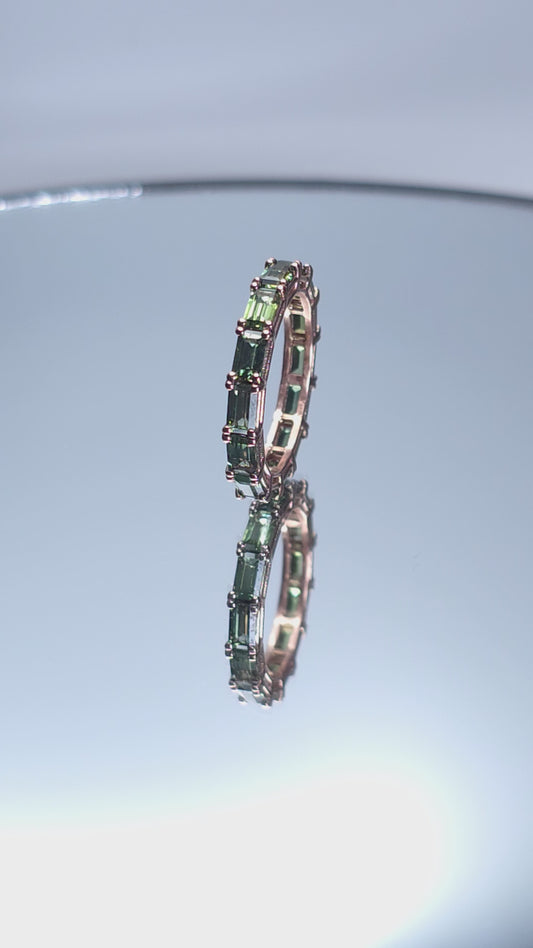 14k Rose Gold Sapphire Eternity Band